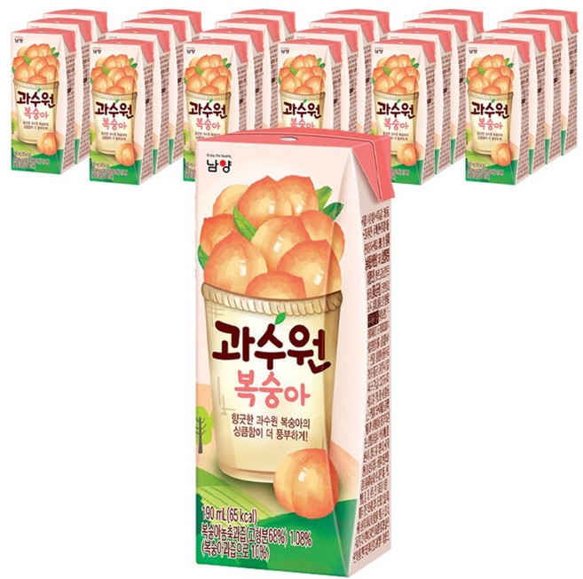남양과수원 복숭아, 190ml, 24개