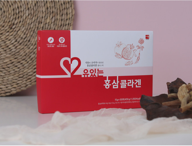 나눔푸드 진안홍삼 2유있는 홍삼콜라겐 15ml 30포 6년근 홍삼 저분자 피쉬콜라겐 진안고원, 30개