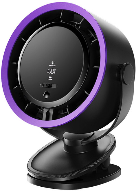 Space Player 클립형 탁상용 선풍기 360도 회전 100단 미니 집게형 스탠드 벽걸이형 무선 다용도 선풍기 무소음 소형 디지털 디스플레이 충전식 선풍기 테이블팬, 다크그레이, F32