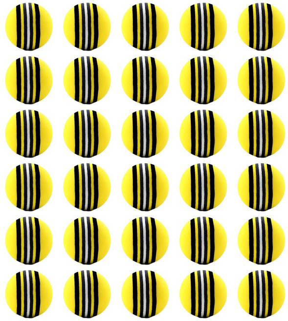 실내 골프 연습볼 연습용 골프공, 30개, EVA 연습볼 옐로우