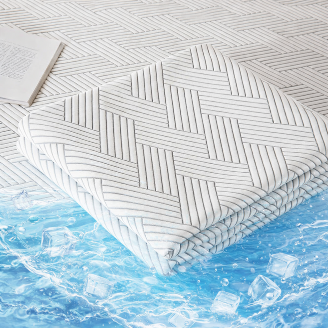 듀라론 쿨매트 자자데코 침대 냉감패드 침대패드, 화이트