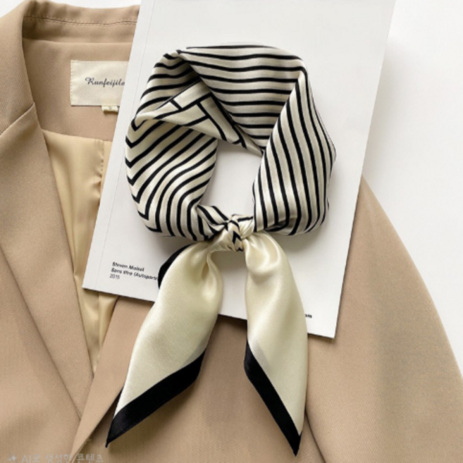 멜리유 고급 실크촉감 여성 스카프