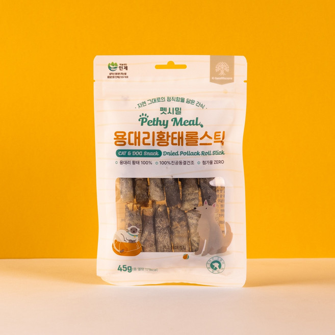 [펫시밀] 용대리 황태 롤스틱, 1개, 45g, 기타