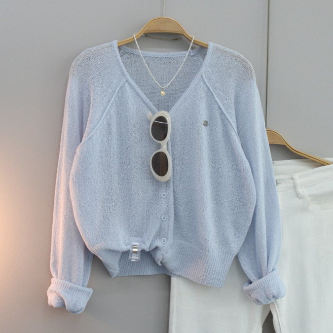 달콩 여성 로앤팬던트썸머니트가디건 여름가디건 국내제작