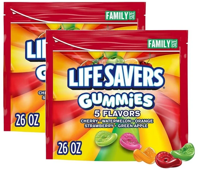 Lifesavers 라이프세이버 미국 구미 젤리 대용량 737g x2팩, 2개 - 쿠팡