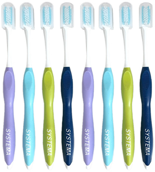 시스테마 슬림앤케어 잇몸케어 콤팩트 칫솔 8개