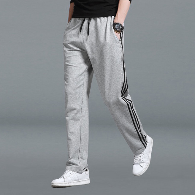 男生三條線長褲 運動休閒長褲 大尺碼工作褲