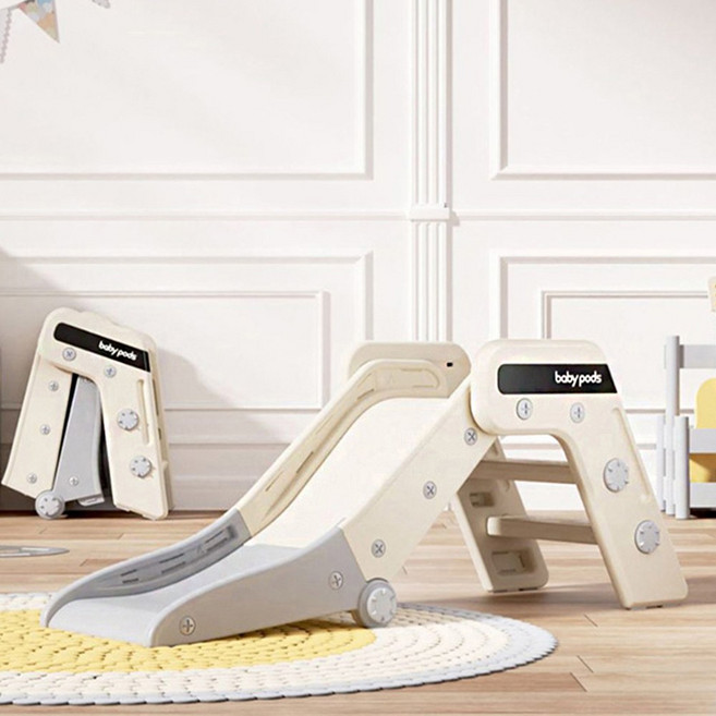 2단 접이식 실내 미끄럼틀 어린이집 키즈카페 실내놀이터, 베이비 접이식 미끄럼틀, 1개