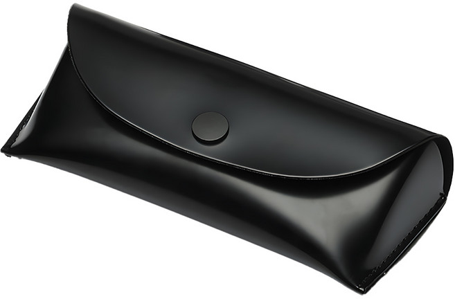 남녀공용 똑딱이 가죽 안경 케이스 보관함 6.5x17x3cm