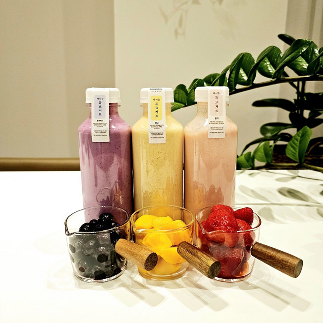 비건 과일두유요거트500ml 2종 세트 3가지 맛 중 택 2, 1세트, 500ml, 딸기&블루베리
