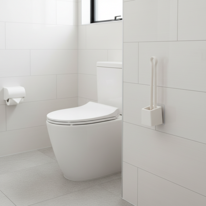 부착형 욕실 청소 집게, 화이트, 1세트