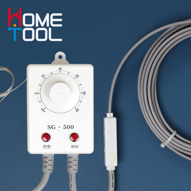 동파방지열선 유니켐 정온전선 온도조절기형 SRL16-2, SRL16온도조절열선1M, 1개