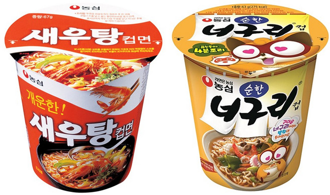 농심 소컵 새우탕x12컵+순한 너구리x12컵, 24개