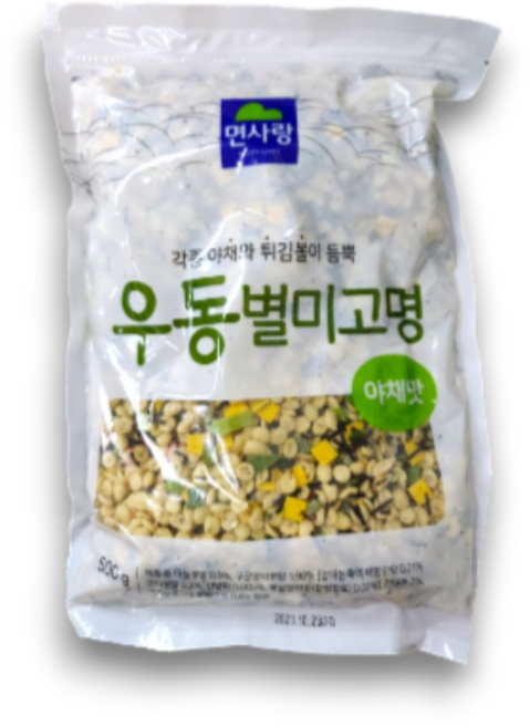 면사랑 우동별미고명250g 건더기스프 덴가스 후레이크 튀김가루, 500g, 5개