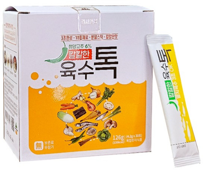 칼칼한 육수톡 4.2gx60포 18종재료 분말스틱 산마을, 1개, 4.2g