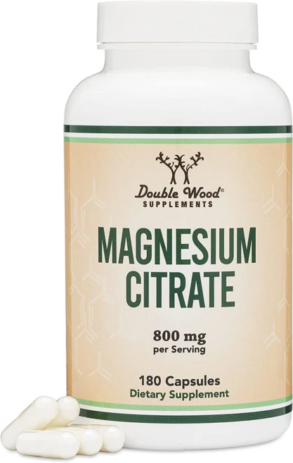 더블우드 Magnesium Citrate 800mg 캡슐, 1개, 180정 - 쿠팡