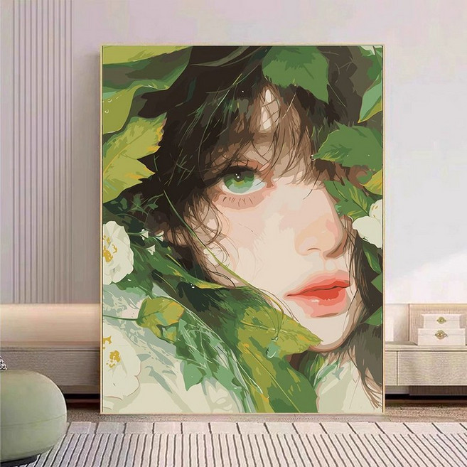 DIY 유화그리기 위메이크페인팅 리넨 명화그리기 캔버스, JL012 나이트 로즈 약속 60색