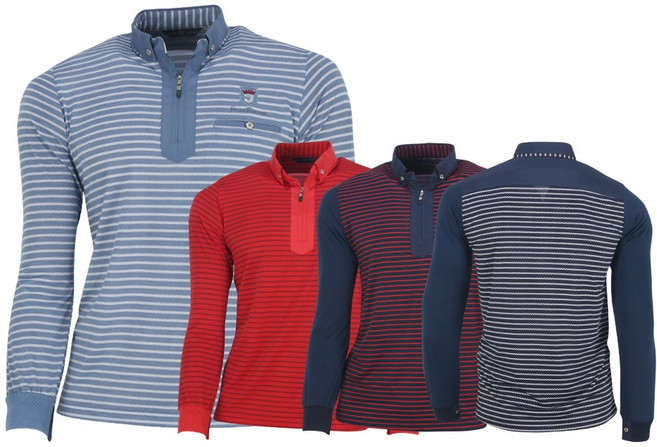 쟌피엘 페라어스 남성용 루카스 배색 긴팔 골프셔츠 CTDJ2013F0