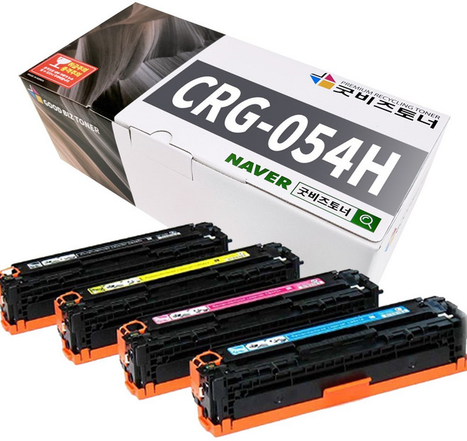 캐논 대용량 4색세트 CRG-054H CRG-045H 호환토너 MF633CDW 635CXZ 641CW 643CDW 645CX LBP611CNZ 613CDWZ 621CW 623CDW, 1세트, 검정+파랑+빨강+노랑
