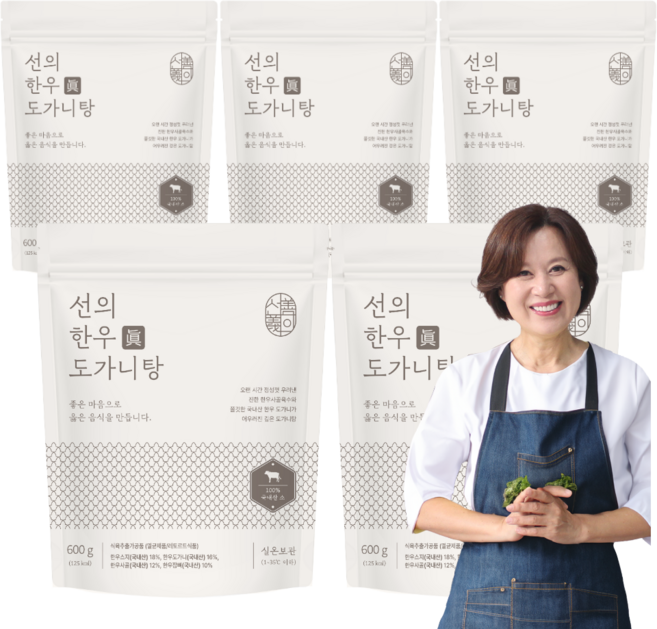 박미선의 100% 한우사골 한우스지 특 도가니탕 (실온), 5개, 600g