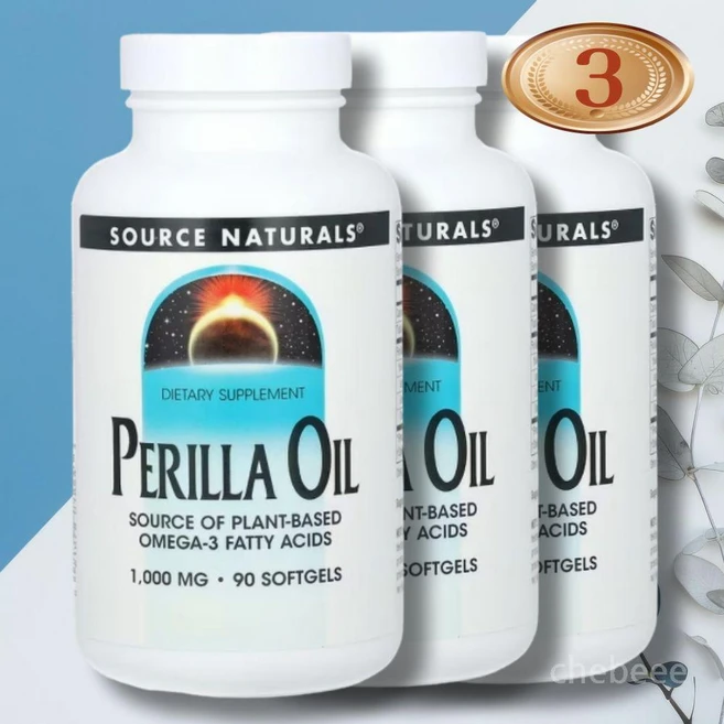 소스내추럴스 들깨 씨 오일 90정 3병 알파 리놀렌산 오메가 3 6 9 - 쿠팡