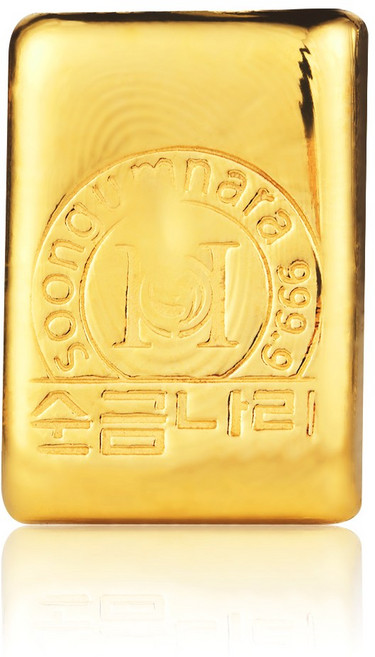 [빠른배송][순금나라] 24K 포나인 999.9 투자형 실속 골드바 100g 덩어리금 쥐똥금 순금콩 금테크