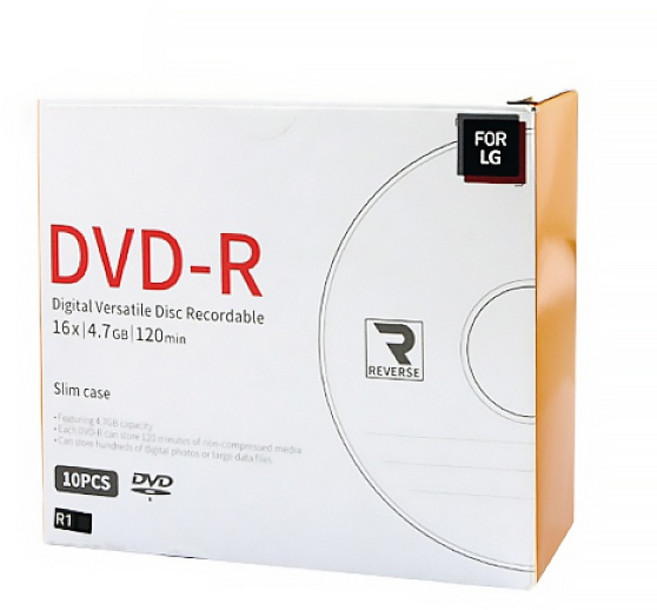 [FOR LG] DVD-R 16배속 4.7GB [경질슬림/1P-10매], 1개