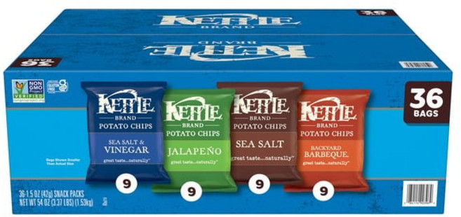 Kettle 케틀칩 브랜드 포테이토칩 버라이어티팩 1.5온스 36개입