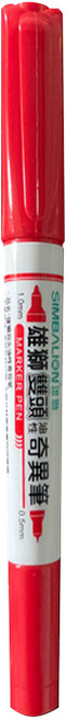 雄獅 雙頭油性奇異筆, 1個裝, 雄獅685雙頭奇異筆, 紅色
