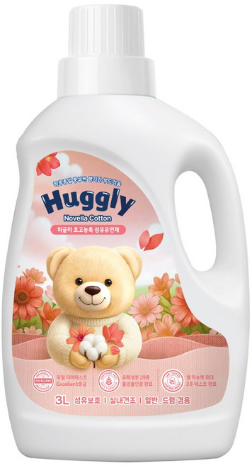 허글리 초고농축 섬유유연제 노벨라코튼, 1개, 3L