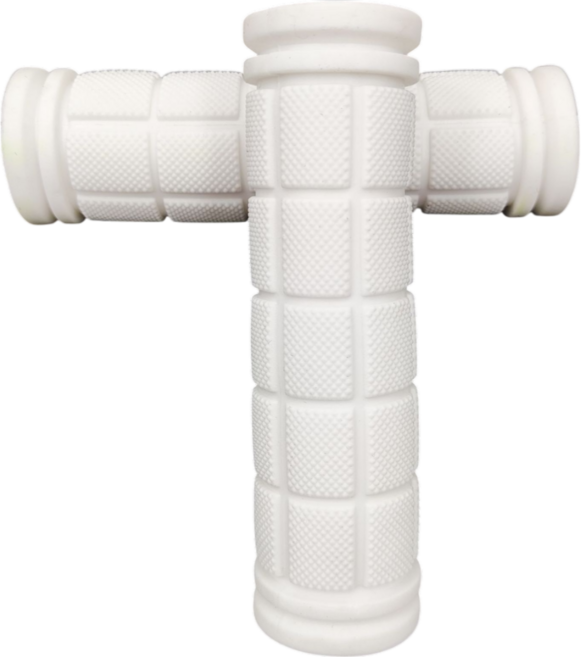 글로리존 자전거 고무 그립 손잡이, 흰색, 2개