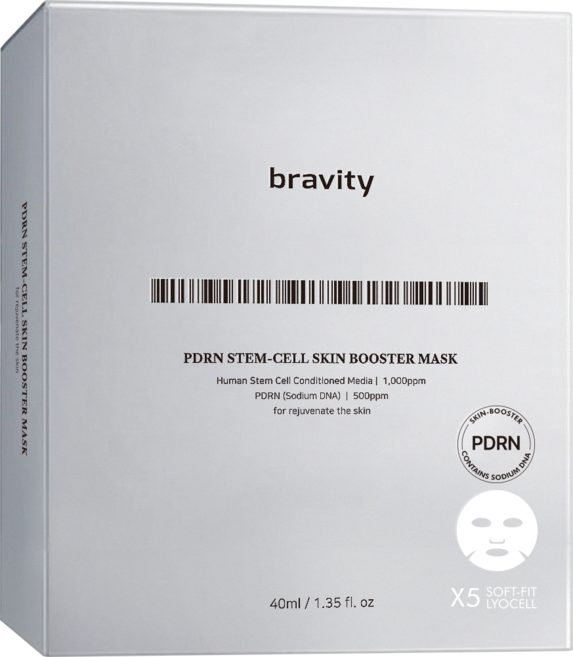 브래비티 PDRN 스템셀 스킨부스터 마스크(5매), 1개, 5개입