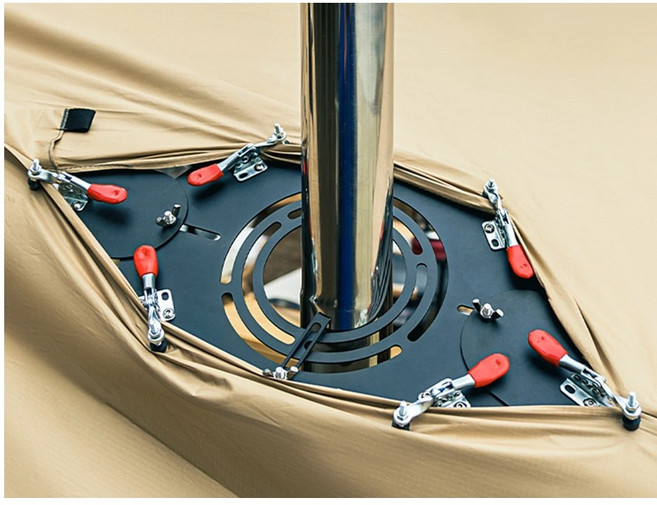 캠피스트 무절개 텐트 홀잭 스트브 연통 보호망 관통 구멍 난로, 무절개 텐트홀잭, 1개