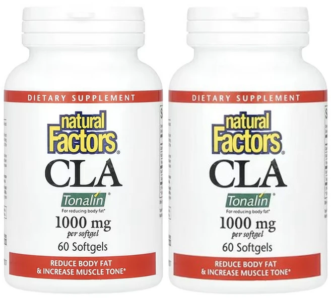네츄럴팩터스 CLA 1 000 mg 60 소프트젤, 60정, 2개 - 쿠팡