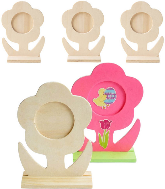 키득키득 나무탁상액자 꽃, 5개, 단일