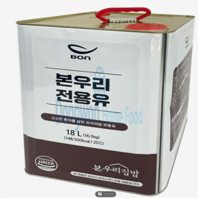 본푸드 본우리콩식용유, 1개, 18L