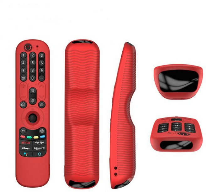 호환 RYRA LG AN-MR21GC GA 매직 리모컨 커버 충격 방지 세척 가능 용 보호 소프트 실리콘 케이스, Luminous green 2PCS