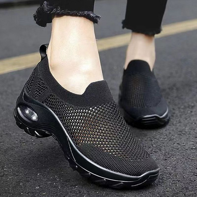 Makone 여성 패션 메쉬 슈즈 소프트 창 미끄럼방지 내마모성 슬립온 편안한 캐주얼화