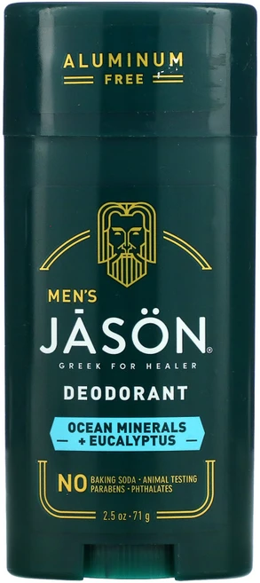 Jason Natural Mens 데오드란트 해양 광물 + 유칼립투스 2.5 oz (71 g) 2팩, 1개 - 쿠팡