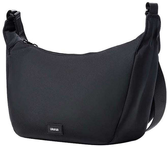 Ulanzi HMN1 半月斜背包 單肩斜背 可拆隔板 附小掛包 內外多口袋, 黑色, 黑色