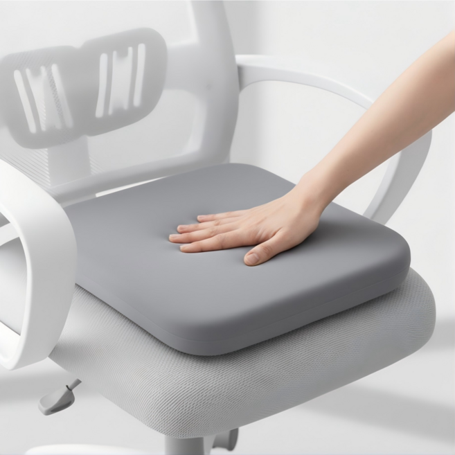 MIGA 푹신한 메모리폼 의자 방석 쿠션 체중분산 미끄럼방지 사무실 방석