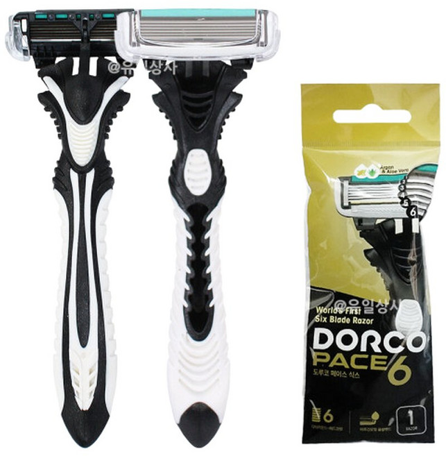 도루코 페이스6 면도기 SXA100 포장 x 40개 / 일회용, 1개