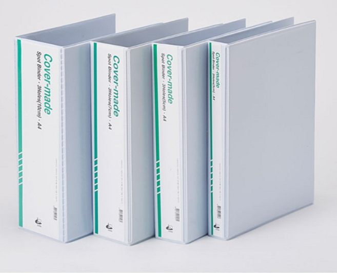 문구로드 백색 화이트 3공 사다리 PVC 커버메이드 바인더 A4 3cm 5cm 7cm 10cm