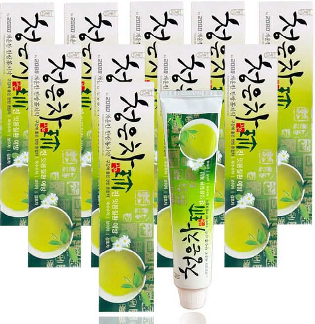 2080 청은차 치약, 120g, 10개