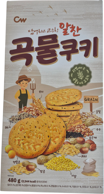 청우 곡물 오곡 쿠키, 1개, 480g
