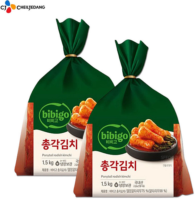 비비고 총각김치, 2개, 1.5kg