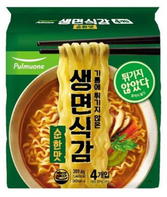 풀무원 자연 건면 생면식감 순한맛 12개입, 108개