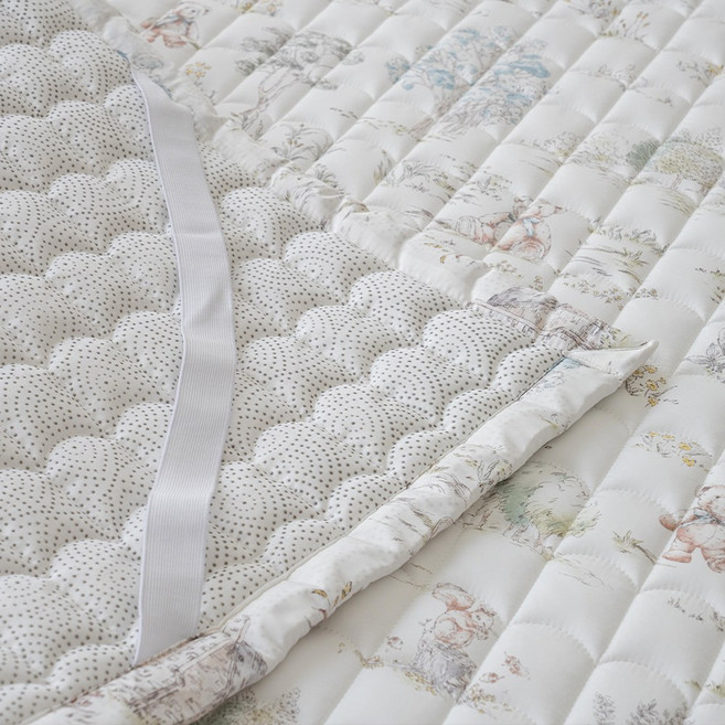 알러지케어 콜라겐 모달 슈퍼싱글 퀸 고정밴드 논슬립 침대패드, 그레이