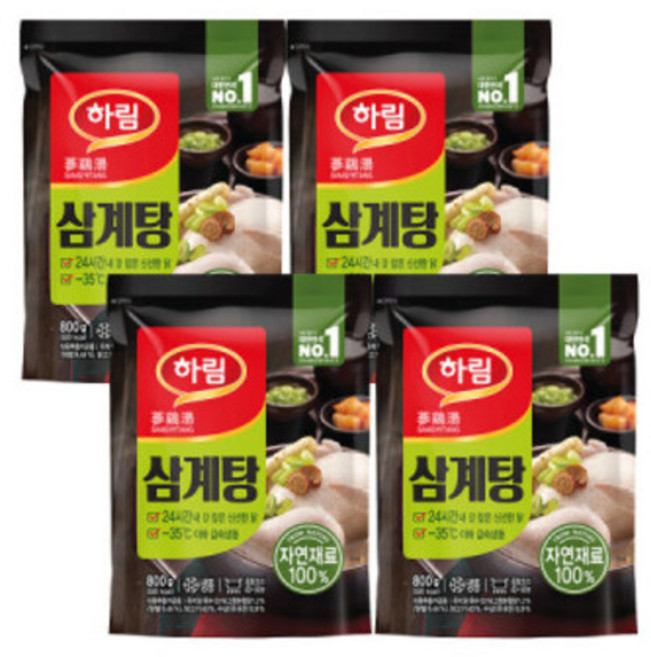 하림 삼계탕 800g 4봉, 1g, 1개