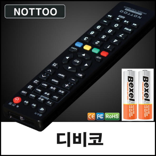 디비코(DVICO) TV 리모컨+알카라인건전지, 리모컨, 1개
